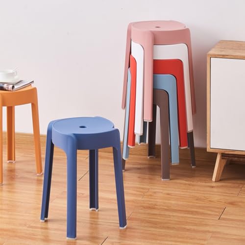Taburetes de cocina apilables, cómodas sillas de plástico con asiento grande para islas de cocina, restaurantes, cafeterías, salas de espera y fáciles de limpiar