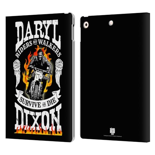 Étui iPad 10.2 Walking Dead Daryl Dixon en cuir Head Case Designs compatible Apple