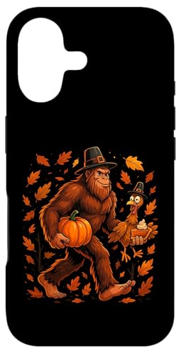 Bigfoot Pilgrim Turkey Pumpkin Funny Thanksgiving X}zP[X iPhone 17 p