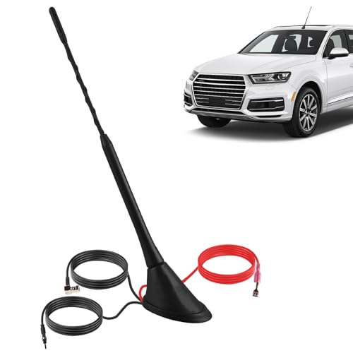 Digitalradio DAB+/FM-Kombi-Dachantenne, DAB Autoantenne mit Verstärker, Universal DAB Antenne mit 5 m Verlängerungskabel, Dab Antenne Auto für FM AM Radio Blaupunkt Sony Pioneer