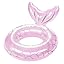 HeySplash Mermaid Pool Floaties, Inflatable Pool Float Mermaid Tail