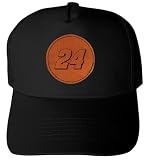 R and R Imports Jeff Gordon #24 Nascar Offic. LIC. Unisex Trucker Hat with Round Engraved Leather Patch (Black)