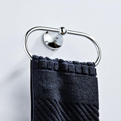 Porte serviette chrome résistant au design moderne ovale pour douche - 8