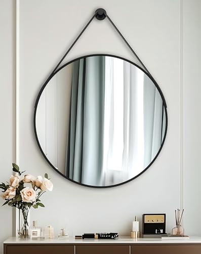 Artloge Hanging Strap Wall Mirror 31.5 inch Gold