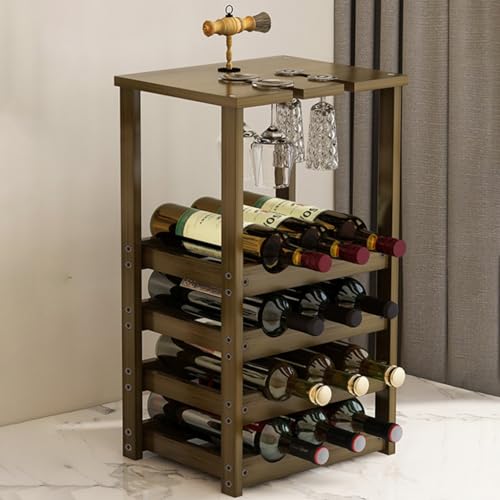 Casier à vin autonome avec support verre pour l'organisation de la cuisine