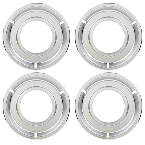 KITCHEN BASICS 101 Made in the USA 5303131115, 540T014P01 and RGP 300 Replacement Round Range Gas Stove Drip Pans for Frigidaire and Tappan, 4 Pack by KITCHEN BASICS 101 - Used condition - US$24.14