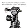 SUNWAYFOTO DT-02D50 Tripod Fluid Panning Tilt Head + 50mm Screw Knob Clamp Arca Compatible Sunway