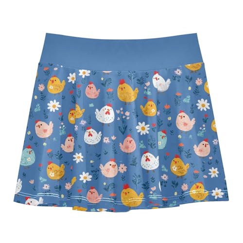 Girls Skorts High Waist Athletic Skirts with Shorts Hen Stretchy Teens Performance Tennis