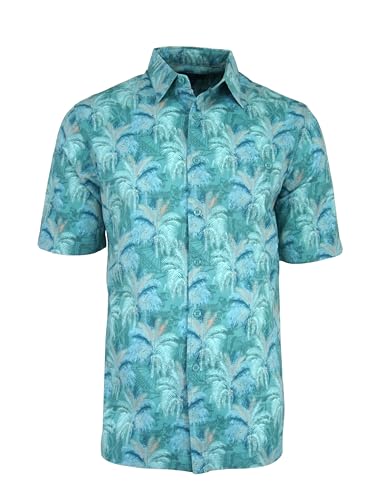 Weekender Men's Hawaiian Cotton Print Shirt Windy Palms