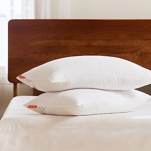 Sweetnight Juego de 2PCs Almohadas de Fibra 50x70cm, con Rebote Lento, Relleno de Cojín de Microfibra Transpirable, Suave y Lavable a la Máquina, Almohada para Cama de Hotel, Paquete de 2 Unidades