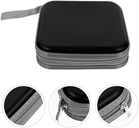 2pcs40 Organizer Car Travel Organiser Capacity Old Vcd Movie Your Holder Binder School Disc Office Case Zipper Wallet for Black Home Dvd Hold Pocket Portable Storage