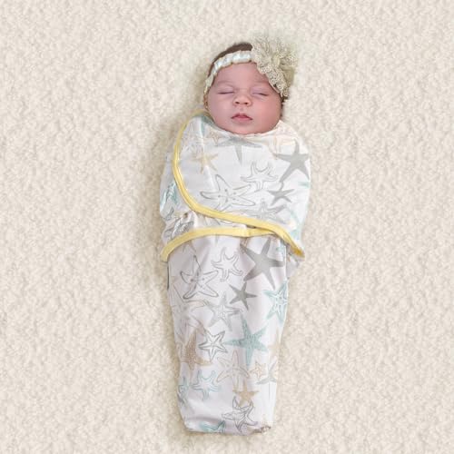 Image of Baby Swaddle Blanket, 3 Pack, 0-3 Months, Small-Medium, Light Yellow | Newborn Swaddles, Easy Change Infant Wrap, Adjustable Swaddle Blanket