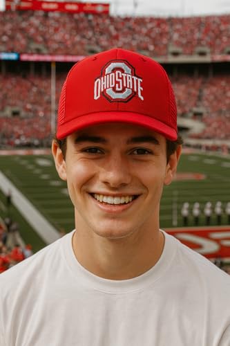 Gorra Trucker Deportiva Roja Bordada de Ohio State miniatura 2