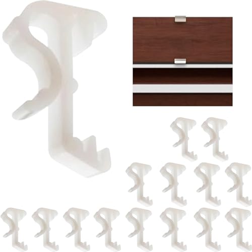 Amazing Drapery Hardware Premium White Plastic Wood Blind Valance Retainer Clips, 15 Pack-UV-Resistant - Ideal for 2-Inch Blinds, Mini Blinds, and as Hidden Valance Clips