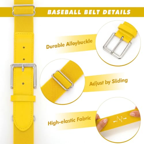 Image of WHIPPY Baseball Socks and Belt Combo Set Knee-High Softball Socks & Adjustable Elastic Belt for Kids Youth Adult