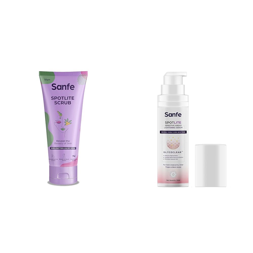 Buy Sanfe Spotlite Sensitive Body Scrub For Dark Underarms, Inner Thighs & Sensitive Areas, 50g