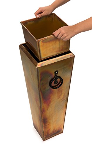 H Potter Tall Outdoor Planters For Balcony Garden Deck Front Porch Or Indoor Copper Flower Pots Set Of 2 #TOP4