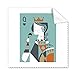 Playing Cards Illustration Q Pattern Cleaning Cloth Phone Screen Glasses Cleaner 5pcs