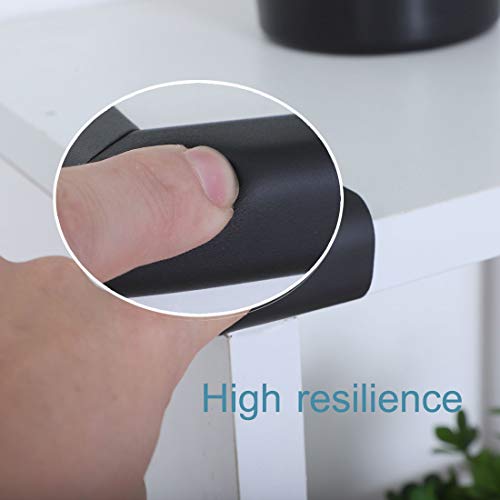 Image of uxcell 2 Pack Foam Furniture Table Desks Edge Cover Pads Protectors Corner Cushions Bumper Guards Black
