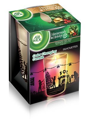 Air Wick Color Changing Scented Candle Silhouette Edition, Trimming the Tree, 4.23oz