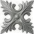 Ekena Millwork ROS04X04X00LA 5 3/4-Inch W X 5 3/4-Inch H X 5/8-Inch P Lanarkshire Rosette