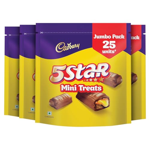 Image of Cadbury 5 Star Mini Treats Chocolate Bars, 245 g (Pack of 4)