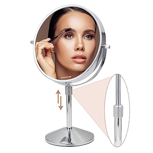 Espejo de Maquillaje Ajustable de Mesa 8In Doble Cara