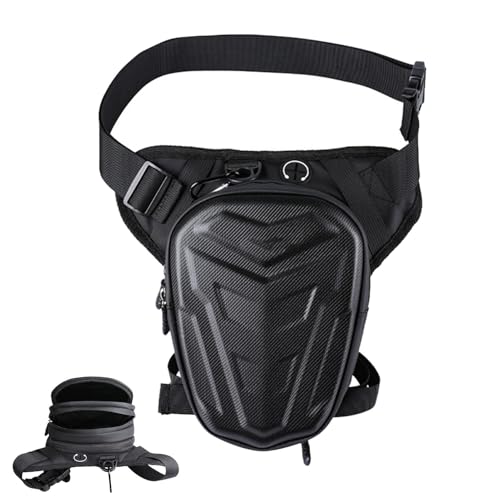 Bolsa para el muslo de la moto, impermeable, rígida, riñonera para el muslo, con pierna desmontable, gran capacidad, almacenamiento multifuncional para teléfono móvil, B