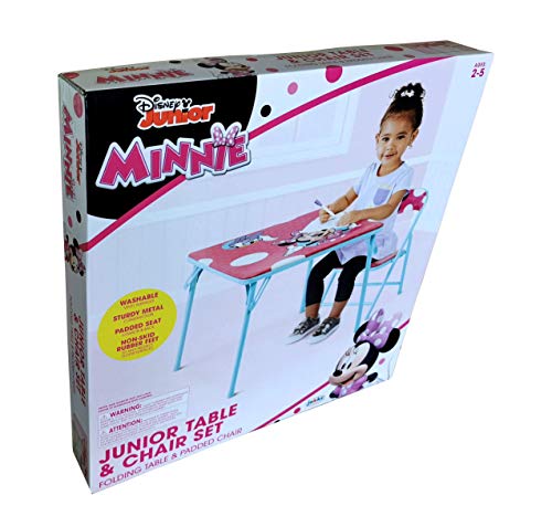 Jakks Pacific Minnie Jr Activity Table Set with One Chairs ,Teal and Red by MINNIE - Image 7