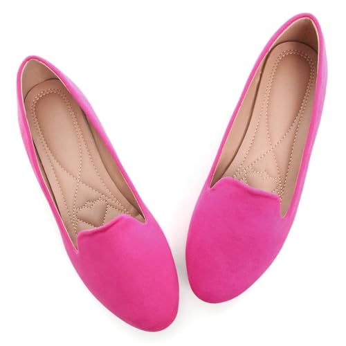 Image of Dear Time Women's Casual Loafers Flats Comfortable Round Toe Dress Shoes Slip On Ballet Flats for Women Work Office Shoes