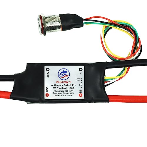 Flipsky �A���`�X�p�[�N�X�C�b�` �A���~�j�E�� PCB/CASE V1.0 200A �d���X�P�[�g�{�[�h/���]��/�X�N�[�^�[/���{�b�g�p