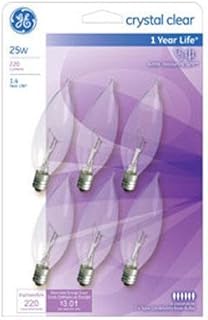 GE 6PK 25W Candle Bulb
