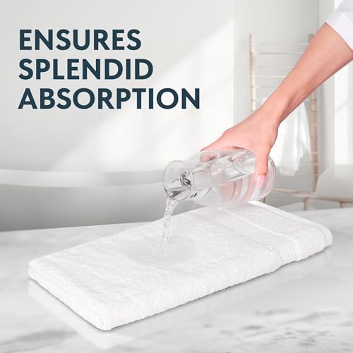 image for White Classic Luxury Cotton Washcloths 13x13 Inch - 650 GSM Turkish Co