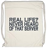 Größe: 38 x 46 cm Urban Backwoods Real Life? Turnbeutel Sporttasche