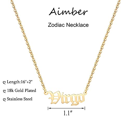 18K Gold Plated Astrology Necklace for Women Jewelry,12 Zodiac Pendant Horoscope Constellations Necklace2