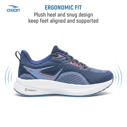 Image of ASIAN Hypercushion-04 Men's Running Shoes | Gravity Sole Cushioning, Breathable Upper, Shock-Absorbing Midsole & Durable Non-Slip Outsole for Daily Runs & Gym