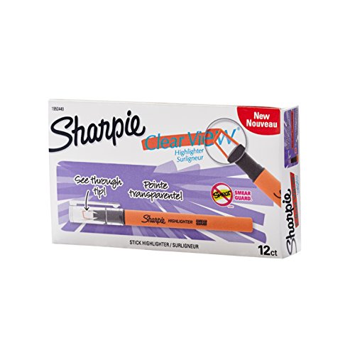 Sharpie Clear View Highlighter Stick, Orange, Box Of 12 (1950449) #TOP1