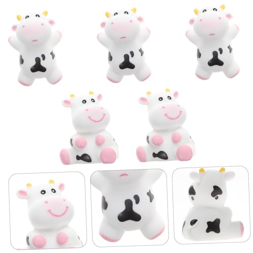 Garneck 5 Peças Decoração De Bolo De Vaca Chá De Brinquedo De Vaca Brinquedo De Chá De Ornamento De