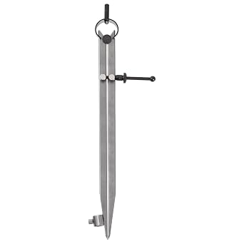 sourcing map Spring Joint Caliper 12 inch / 300mm Steel Adjustable Spring Divider Caliper with Pencil Holder for Metalworking Geometry Drawing Woodworking
