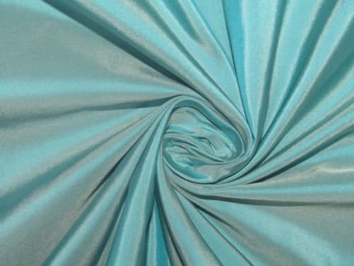 Soie bleu mer poussiéreux TAF188, tissu de luxe en 137,2 cm pour robe de soirée