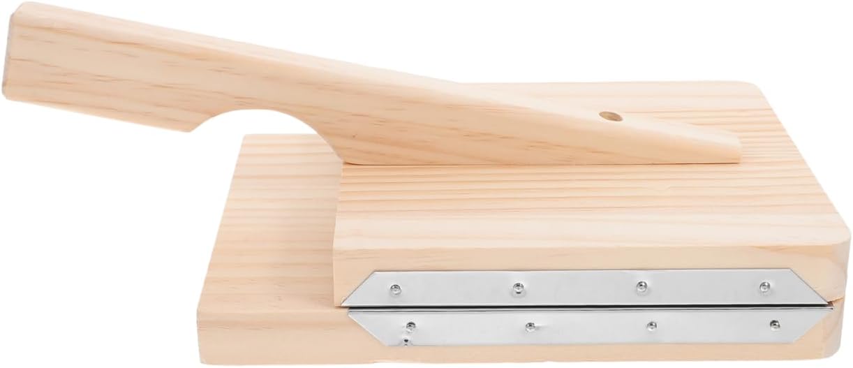 Yardwe Wooden Dumpling Press Mold 10.75 X 8 X 5.7 Inch Dough Presser for Making Chinese Dumpling Wrappers Rice Cakes Pastry Tool