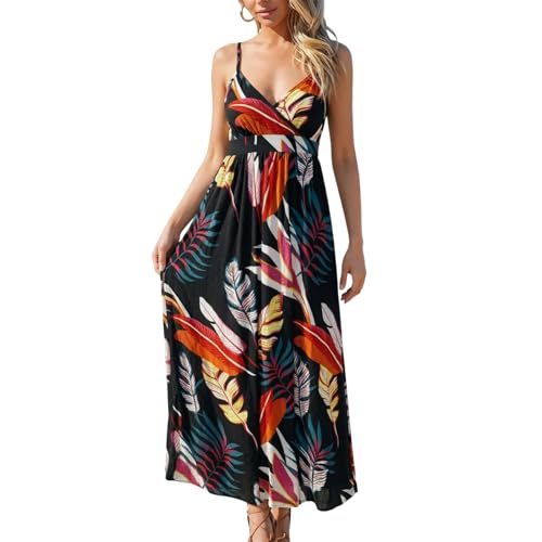 Robe moulante d'été longue et décontractée à imprimé floral