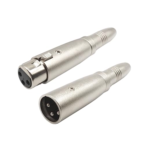 Adaptador XLR a 6.35MM 3PIN Kit 2pcs para micrófono miniatura 1