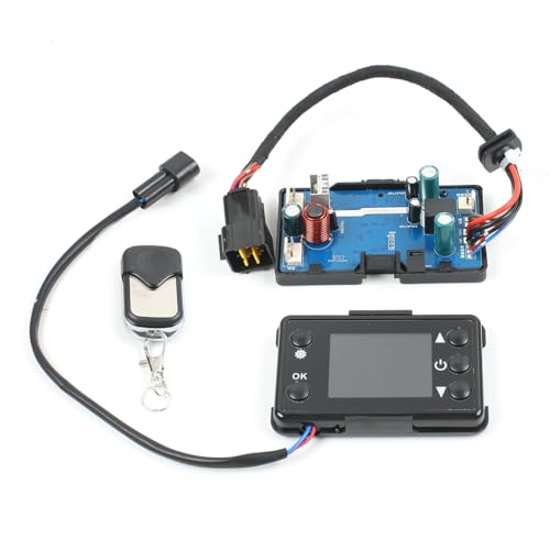 TIHOOK 12V/24V 3KW/5KW Auto Heizung LCD Schalter Controller mit Fernbedienung, Standheizung Diesel, LCD-Autoheizungsregler, für Auto Diesel Luftheizung Parkheizung