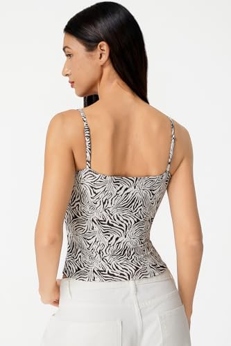 Image of QINSEN Women's Double Lined Basic Tank Top Adjustable Spaghetti Straps Sleeveless Camisole Shirts