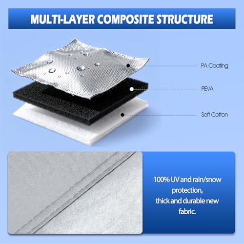 Image of Car Cover Custom Fit for Toyota Sienna 1997-2026, Migaven Waterproof Full Exterior Cover Sun Rain Protection with Door Zipper and Cotton Lining, Silver