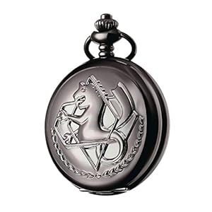 BOSHIYA Herren Taschenuhr Fullmetal Alchemist Vintage Steampunk Quarz Taschenuhr für Herren Anime Merch Cosplay Zubehör