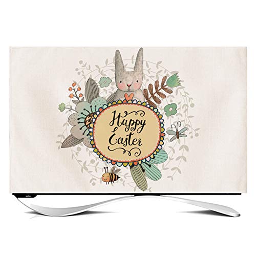 TV-Gerät Staubschutz LCD-Hängetyp Home Simplicity-Abdeckung Mehrere Größen Erhältlich (Color:glückliches Kaninchen,Size:49 inches)