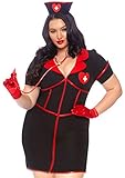 Leg Avenue womens 2 Pc Nurse Babe Adult Sized Costumes, Black/Red, 3X 4X US