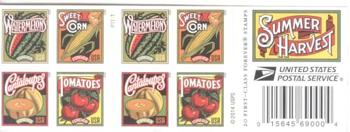 Summer Harvest Sheet of 20 x Forever US Postage Stamps